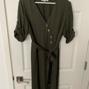 Olive Green Midi Dress